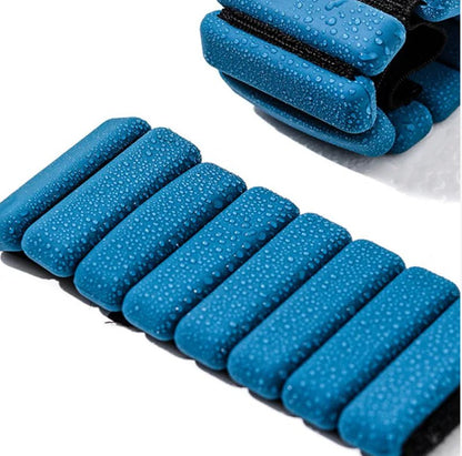 Adjustable Weighted Wrist and Ankle Band - Blue 1 Pair x 2LB