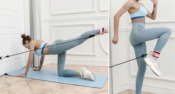 Gym Ankle Adjustable Straps - Pink 1pcs