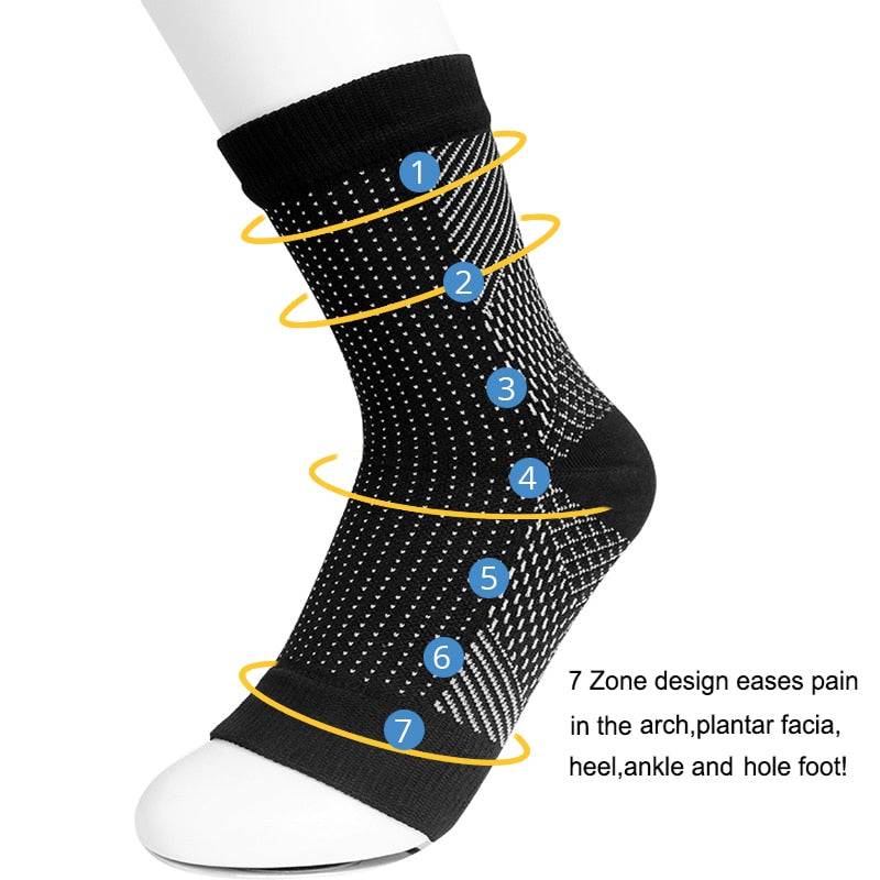 Anti - Fatigue Compression Socks - Black S/M
